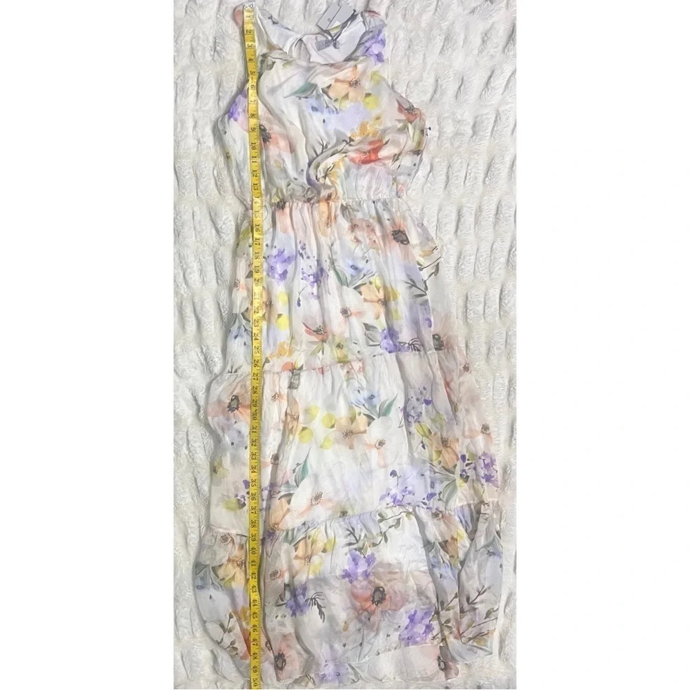 NWT LARA GUIDOTTI Silk Blend Maxi Floral Dress Made in Italy - Picture 10 of 13
